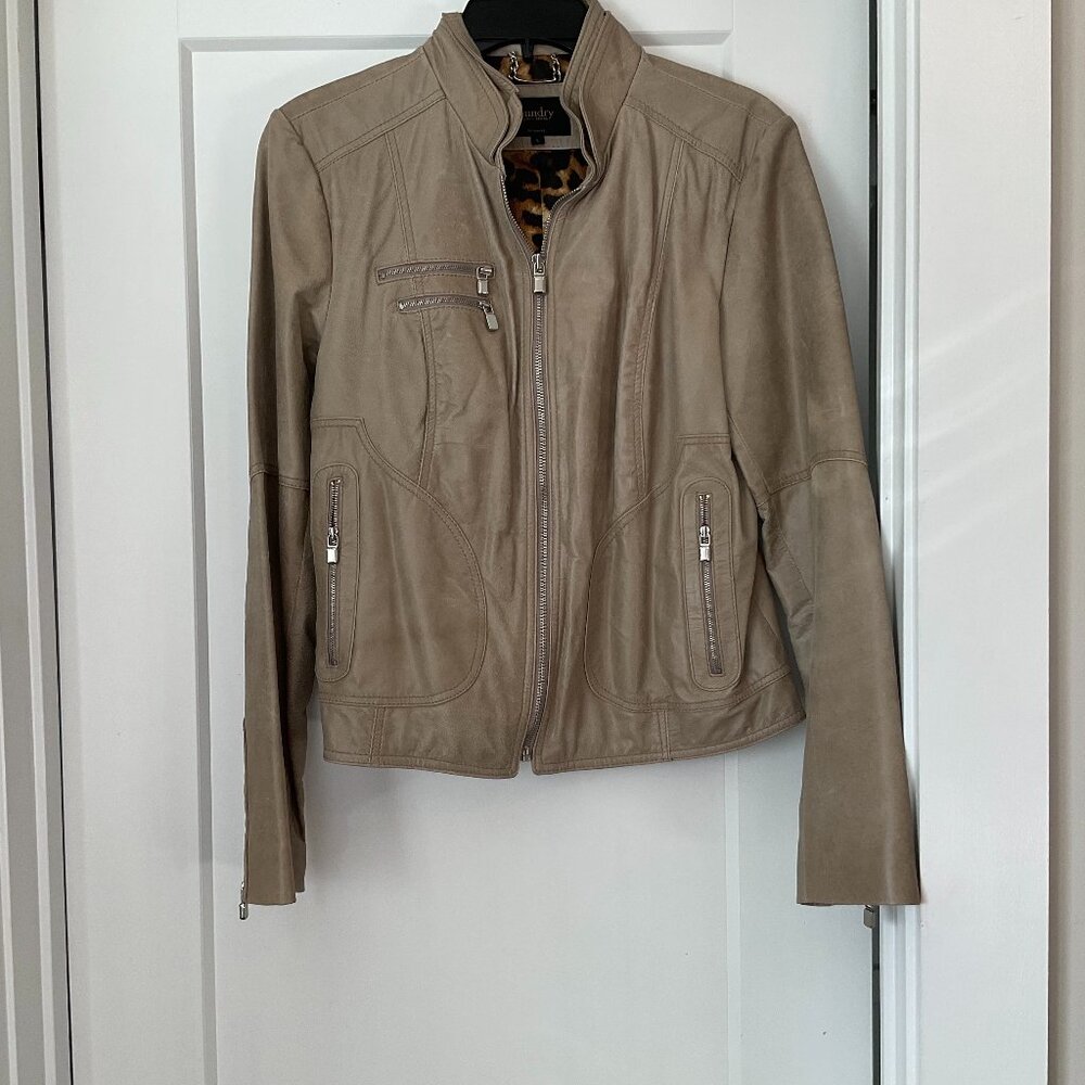 Genuine Leather Jacket by Laundry Size Large